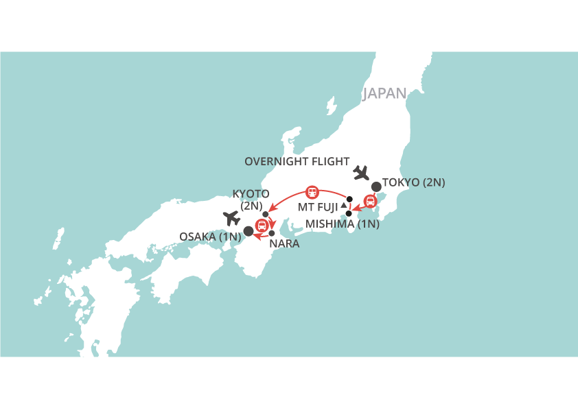 tourhub | Wendy Wu | A Week in Japan | Tour Map
