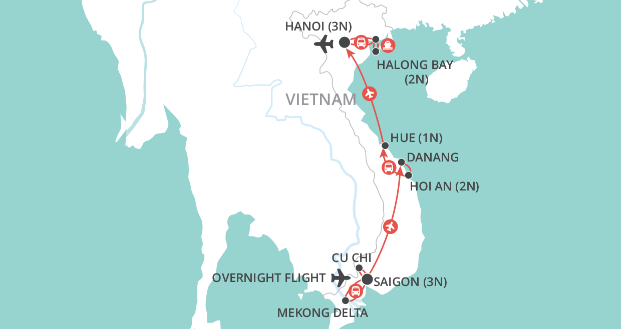 tourhub | Wendy Wu | Christmas in Vietnam | Tour Map