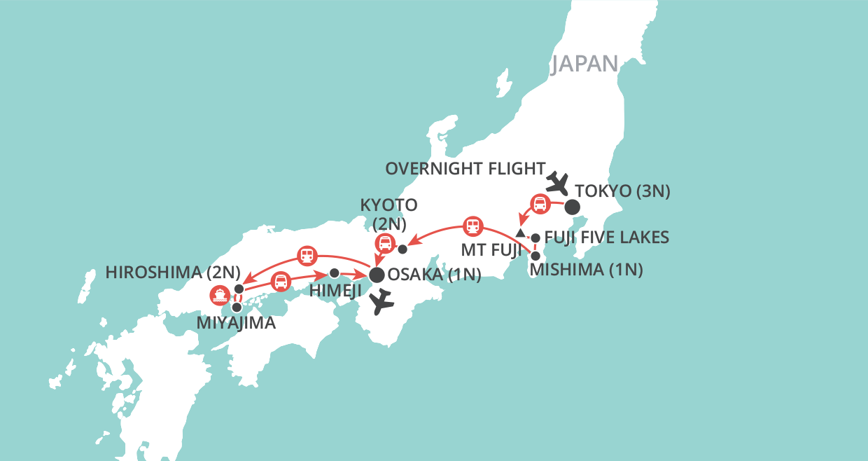 tourhub | Wendy Wu | Christmas in Japan | Tour Map
