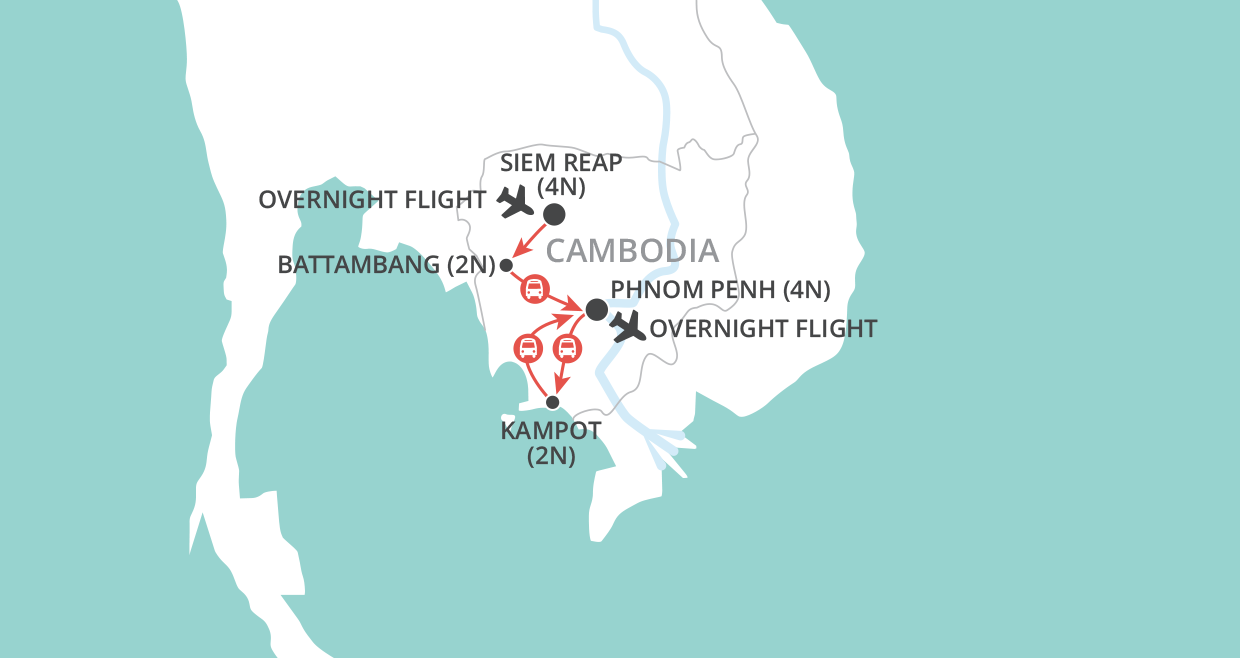 tourhub | Wendy Wu | Around Cambodia | Tour Map
