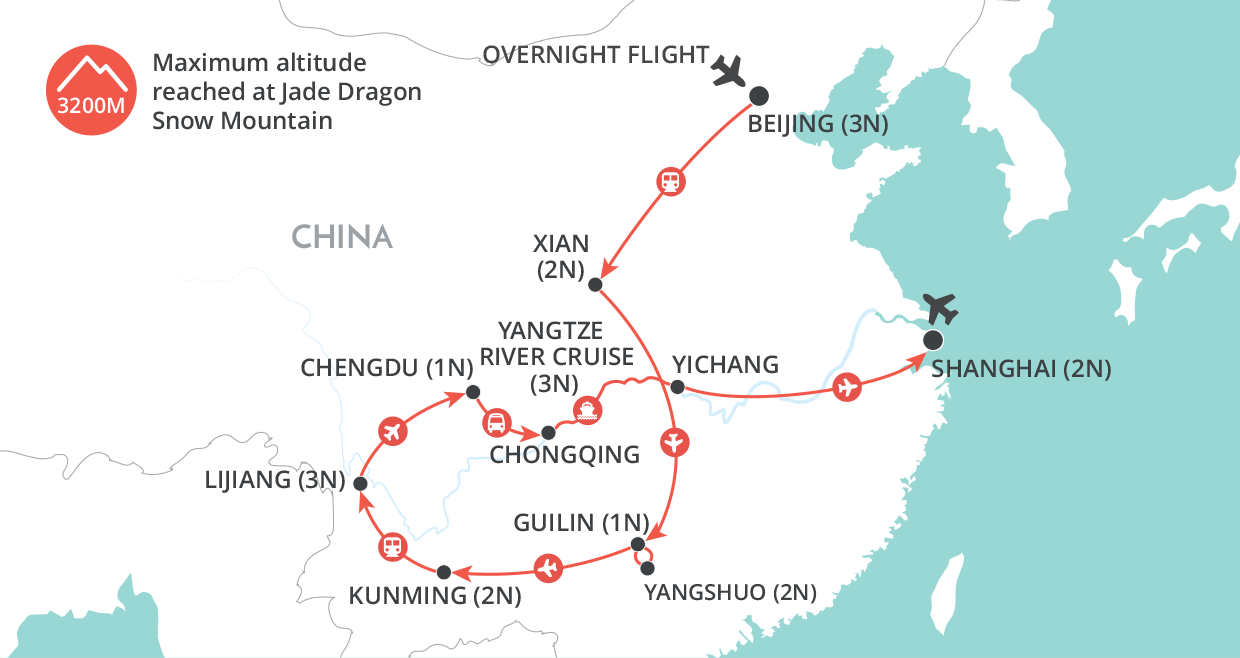 tourhub | Wendy Wu | Classic China | Tour Map