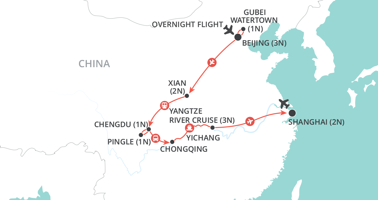 tourhub | Wendy Wu | China Explorer | Tour Map
