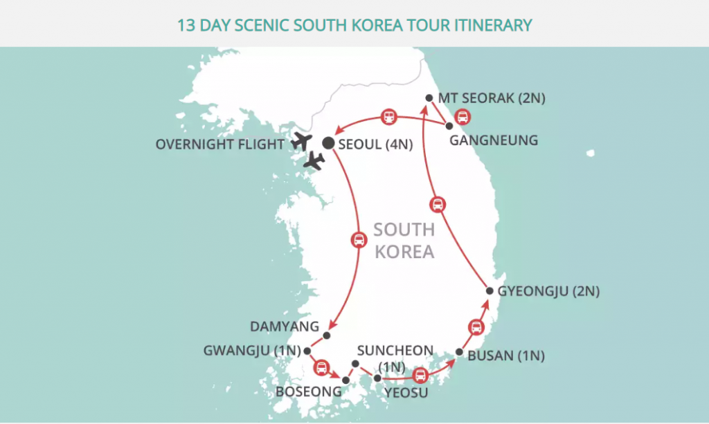 korea tour length