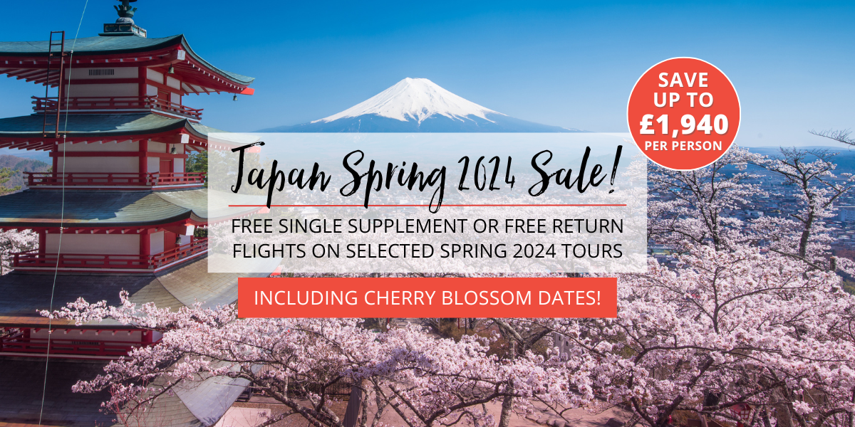 Free Single Supplement on spring Japan tours