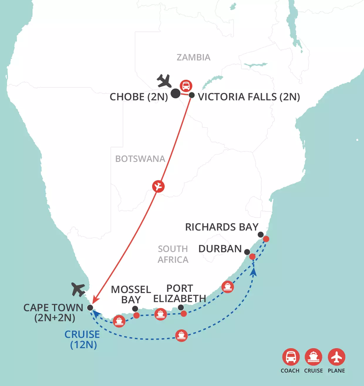 Cruise & Tour - Journey through Southern Africa