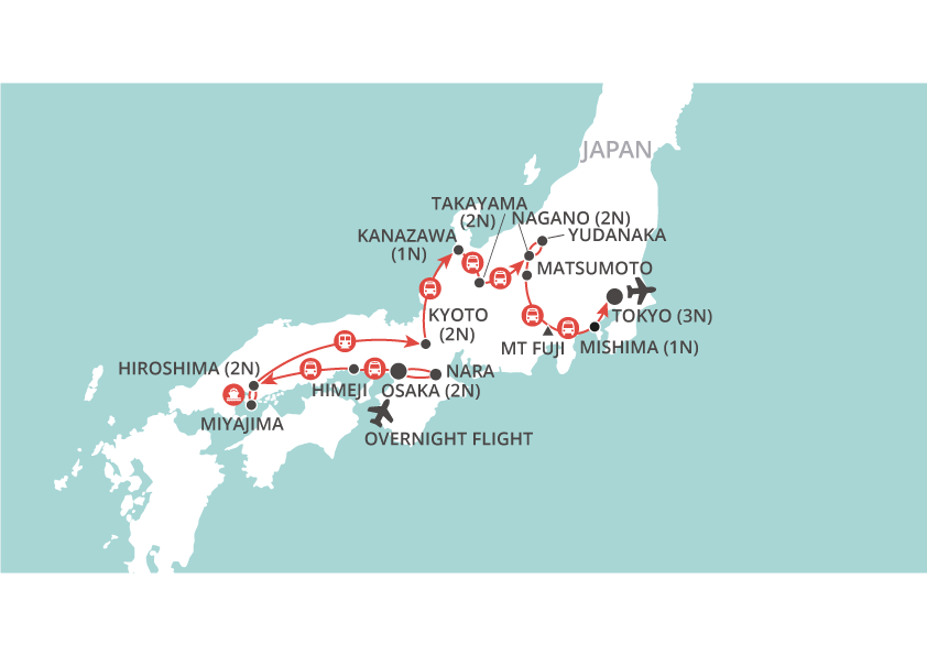 tours from uk to japan