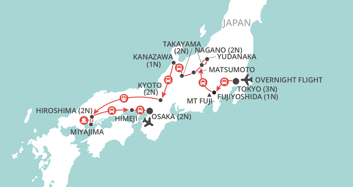 escorted tours in japan